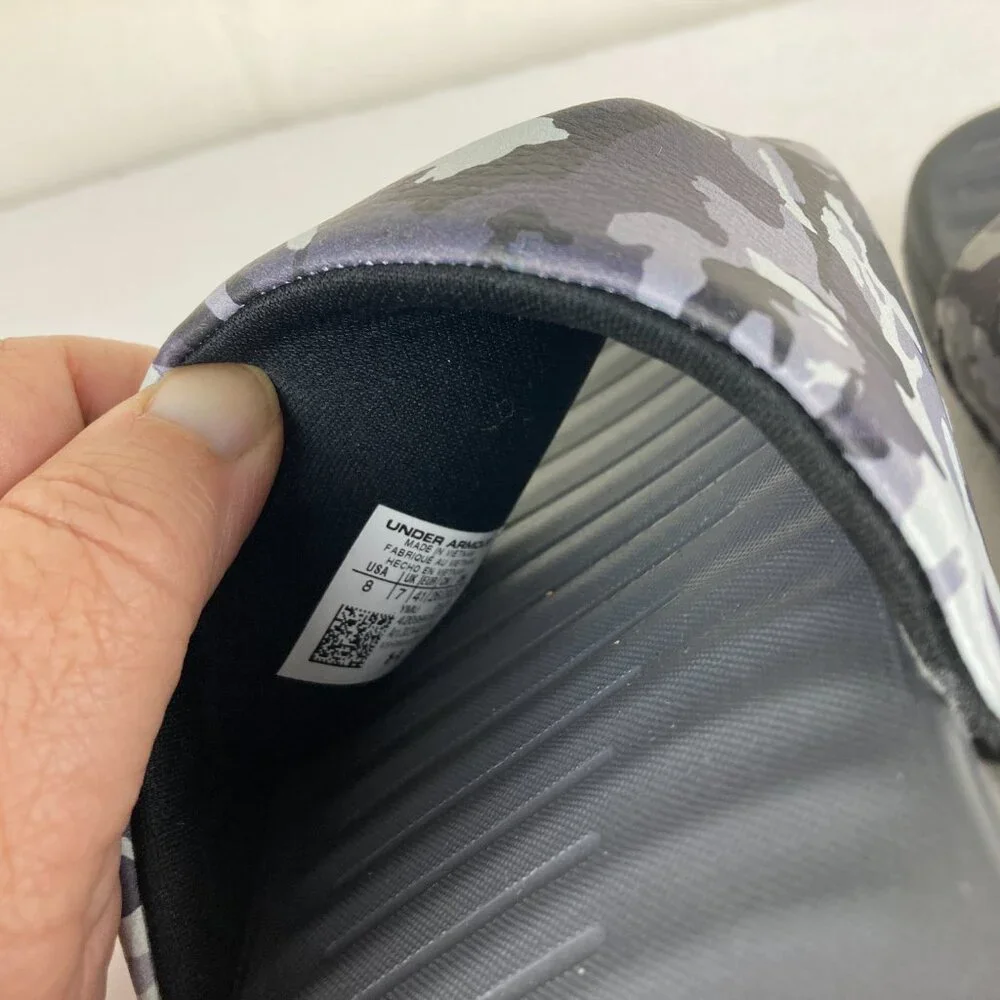 Under Armour Men Sz 8 Ignite Camo Slip On Slide Athletic‎ Comfort Sandals